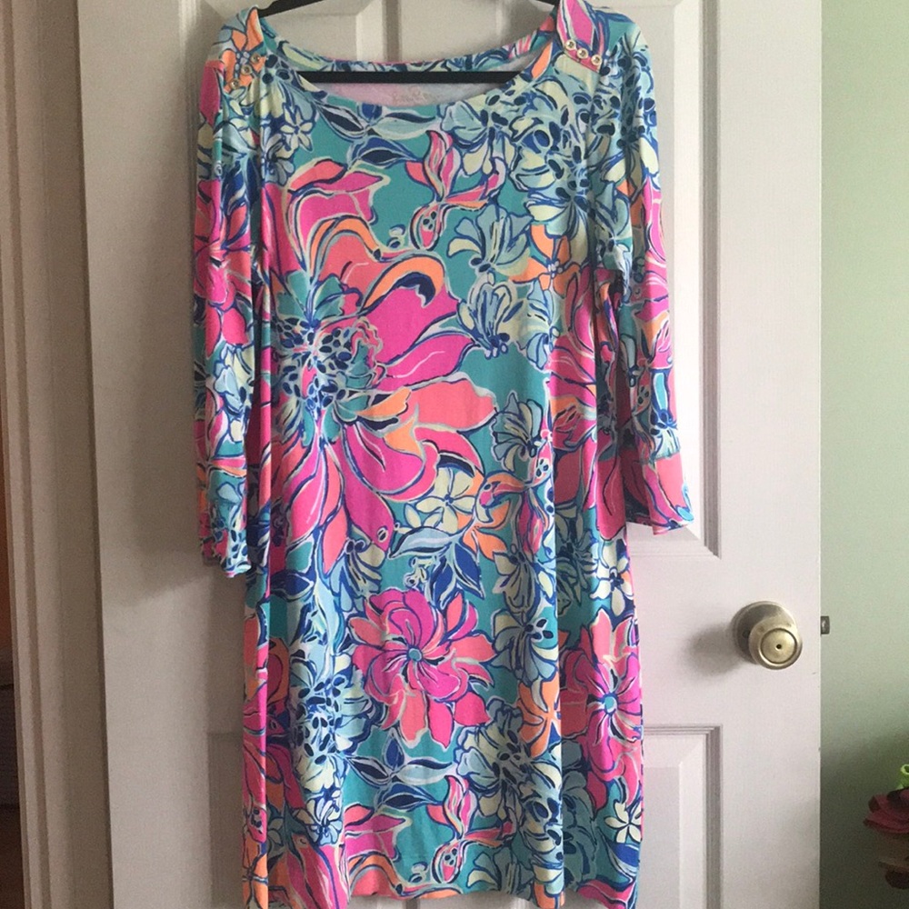 EUC Lilly Pulitzer Sophie XL sleeve T-shirt dress